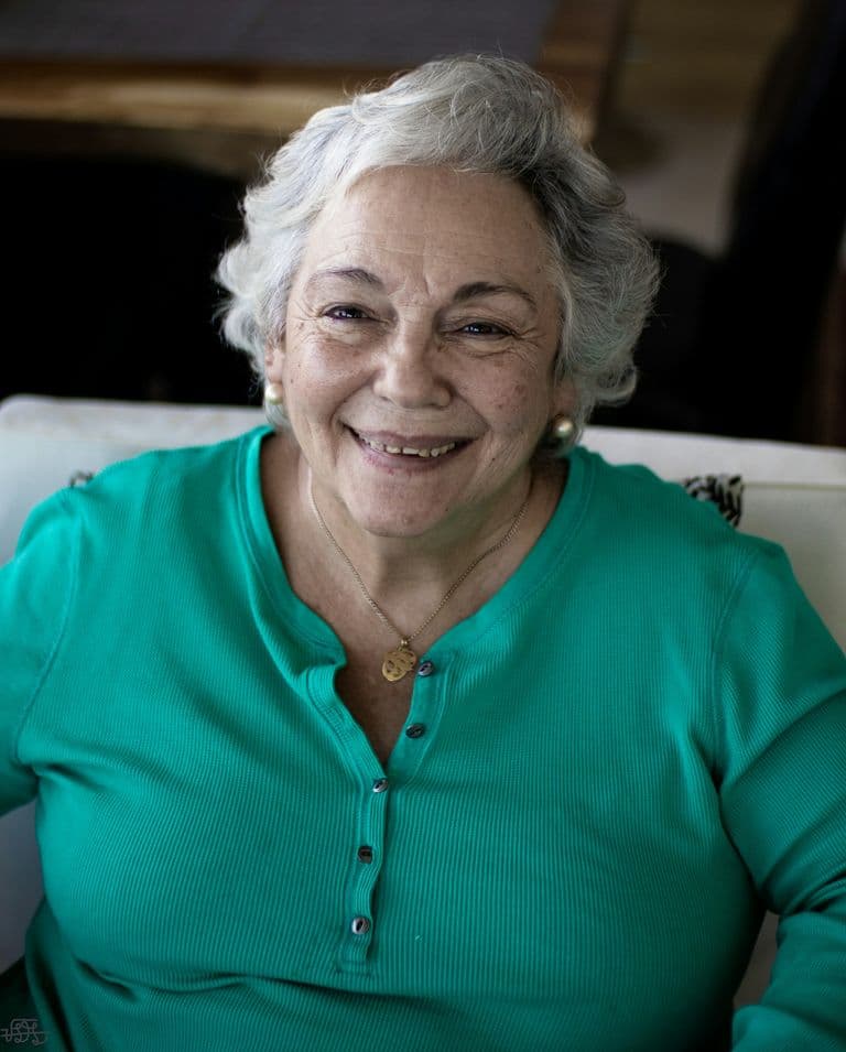 Portrait of an older woman with a warm smile